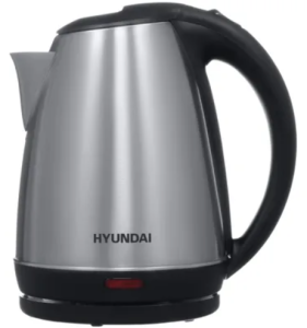 Чайник Hyundai HYK-S1030 2200Вт, серебристый матовый и черный